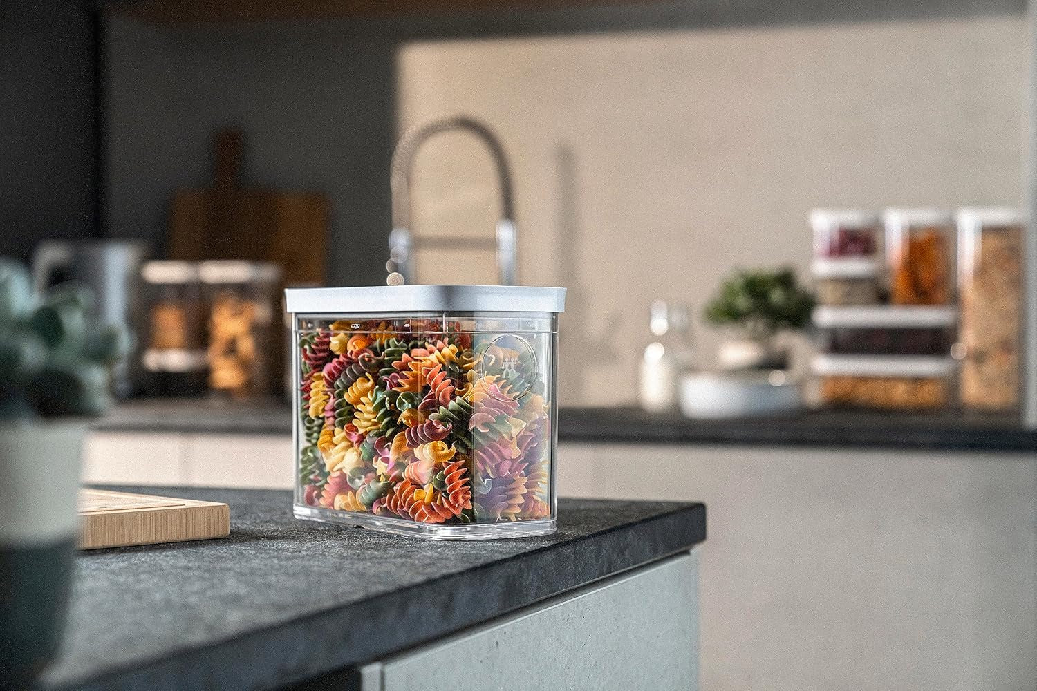 ZWILLING FRESH & SAVE CUBE Box, størrelse 2M, modulær og stabelbar opbevaringsboks, Hermetisk og tømbar opbevaring, Tåler opvaskemaskine, Transparente madopbevaringsbokse Naty Shop