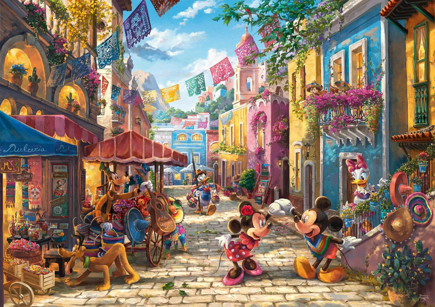 Schmidt Spiele 57397 Thomas Kinkade, Disney, Mickey og Minnie i Mexico, puslespil 6000 brikker Puzzle Naty Shop