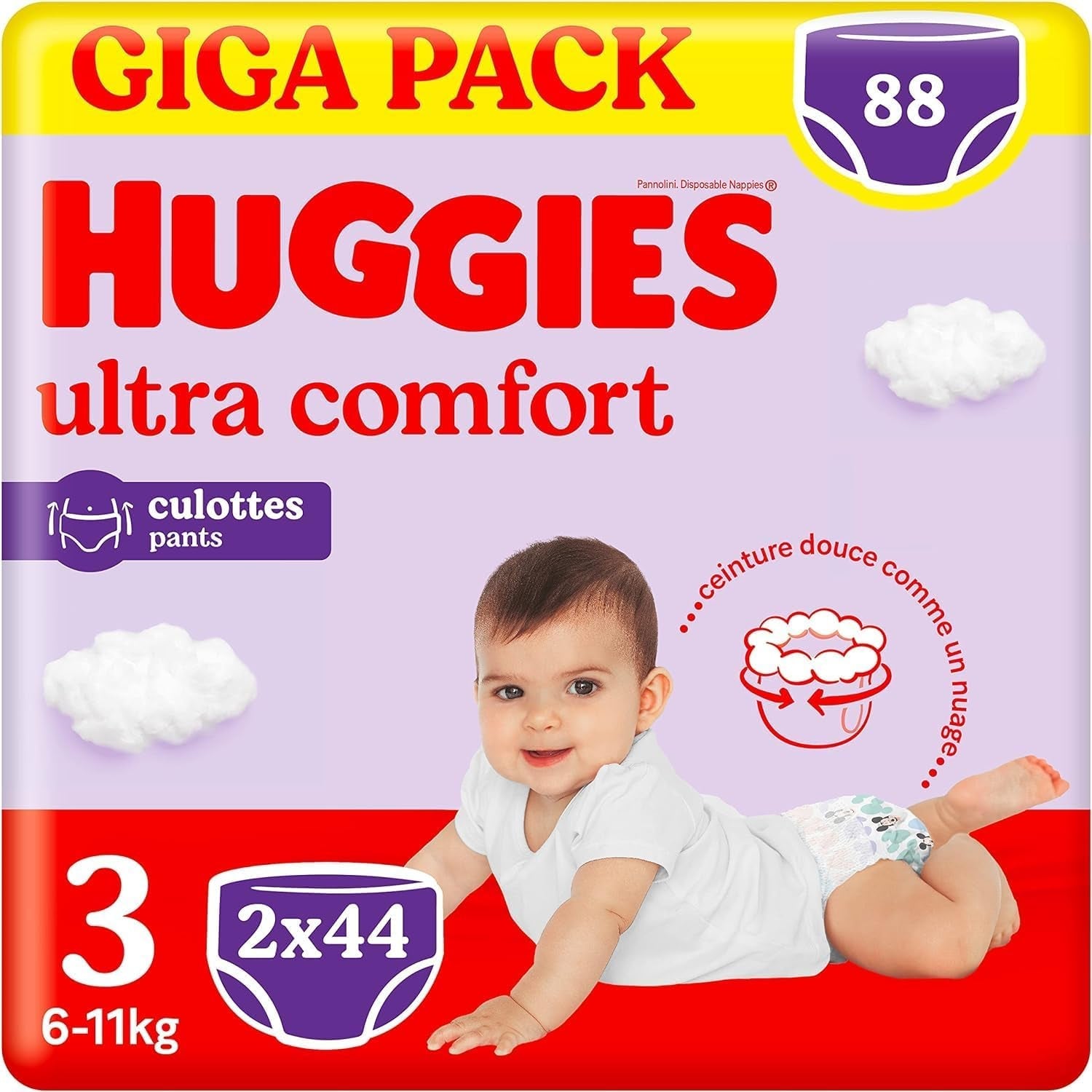Huggies Ultra Comfort, trussebleer, størrelse 5 (12-17 kg), pakke med 68 trussebleer