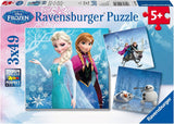 Ravensburger børnepuslespil - 09264 Adventures in Winterland - puslespil til børn fra 5 år og opefter, Disney Frozen puslespil med 3X49 brikker Puslespil Naty Shop Standardtitel