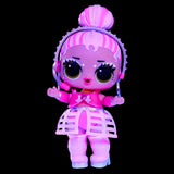 L.O.L. Overraskelse! Neon Pop Stars Tots - 1 sort lys magisk overraskelsesdukke, blindindpakning, 7 samledukker, hver med neonmærkater og tilbehør, gave til børn 4+ Naty Shop-dukker