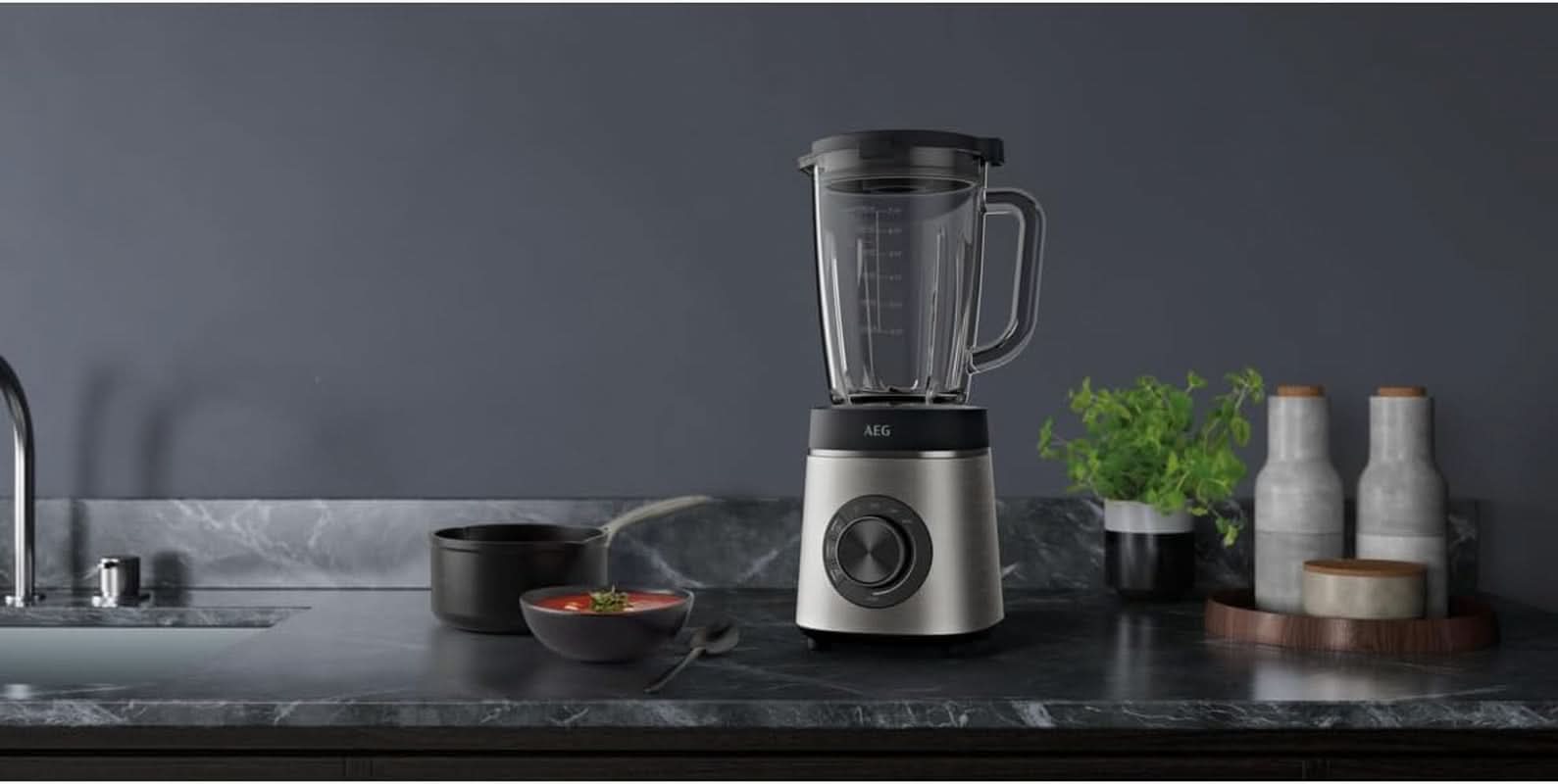 AEG TB6-1-6S STANDMIXER / Hastighedskontrol 3 programmer Smoothie ICE Funktion Køkken Naty Shop