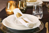 Ritzenhoff & Breker Sofia Tafelservice 12-teilig, Speiseteller (26 cm) og Suppenteller (22 cm) til 6 personer, Tafel-Set mit feinem Rillenrelief, Fine-Dining-Geschirr, Porzellan, Weiß