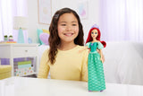 Mattel Disney Princess Ariel Doll, langt styling hår, positionerbare, aftagelige sko og pandebånd, Disney-gaver, legetøj fra 3 år og opefter, HLW10