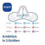 MAM Stillhütchen Größe L (Ø 23 Mm) Im 2Er-Set, Extra Weiche Brusthütchen Zum Schutz Beim Stillen, Brustwarzenschutz Für Maximalen Hautkontakt Zwischen Mutter Und Kind Accessories Mad og Amning Bebe Naty Shop