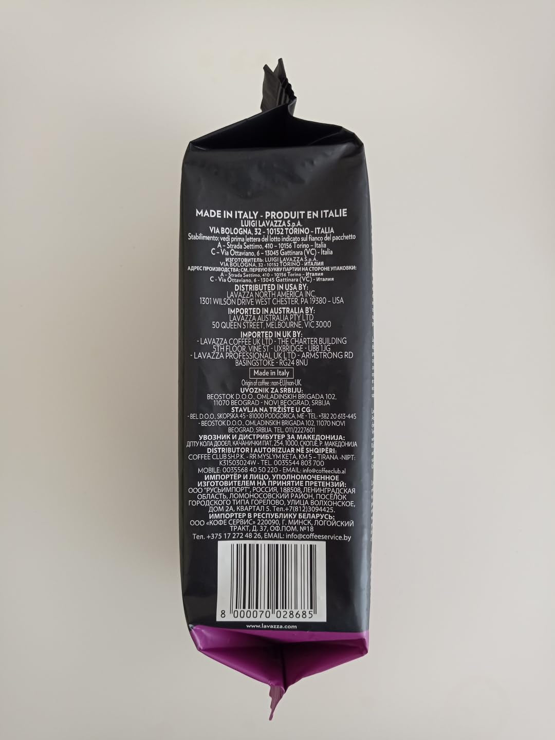 Lavazza Expert Gusto Forte Espresso - 1 kg ganze Kaffee-Bohne, 100% Robusta