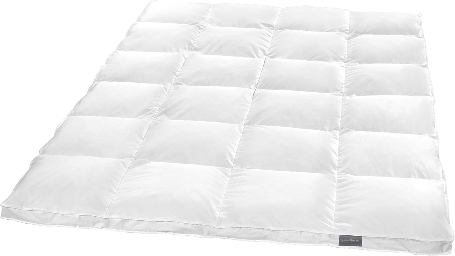 Traumnacht Basic Let dundyne med ny hvid dun (60%) og fjer (40%), DIN EN 12934, 135 X 200 Cm, Down Pass og Oeko-Tex certificeret, produceret efter den tyske kvalitetsstandard Dyner og dyner Naty Shop 60 procent dun / 40 procent fjer Meget varmt vintertæppe 1055 X2