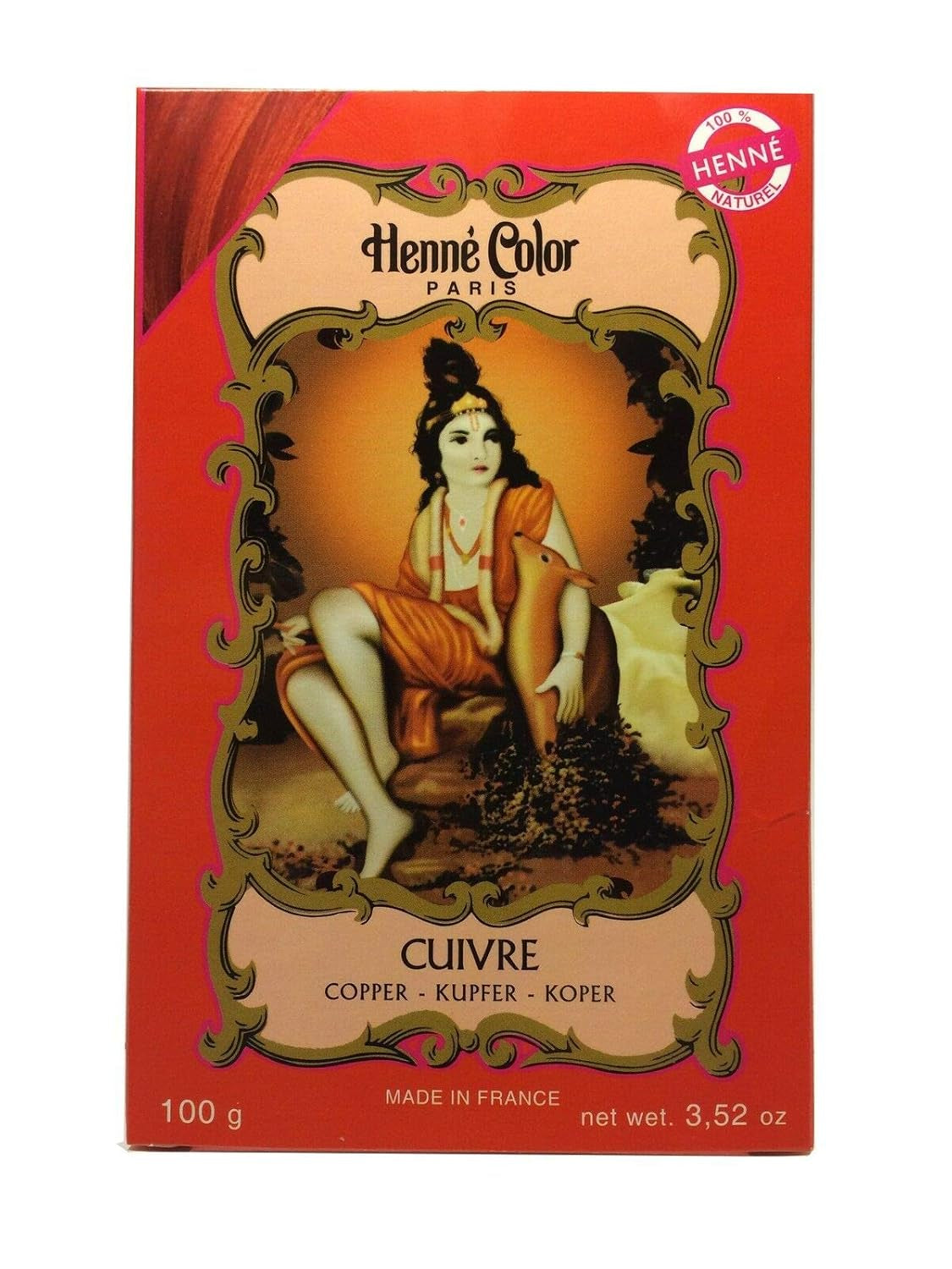 Henné Farve Henna Pulver Kobber 100 g Hårfarve Naty Shop Rød 100 G (1 pakke)