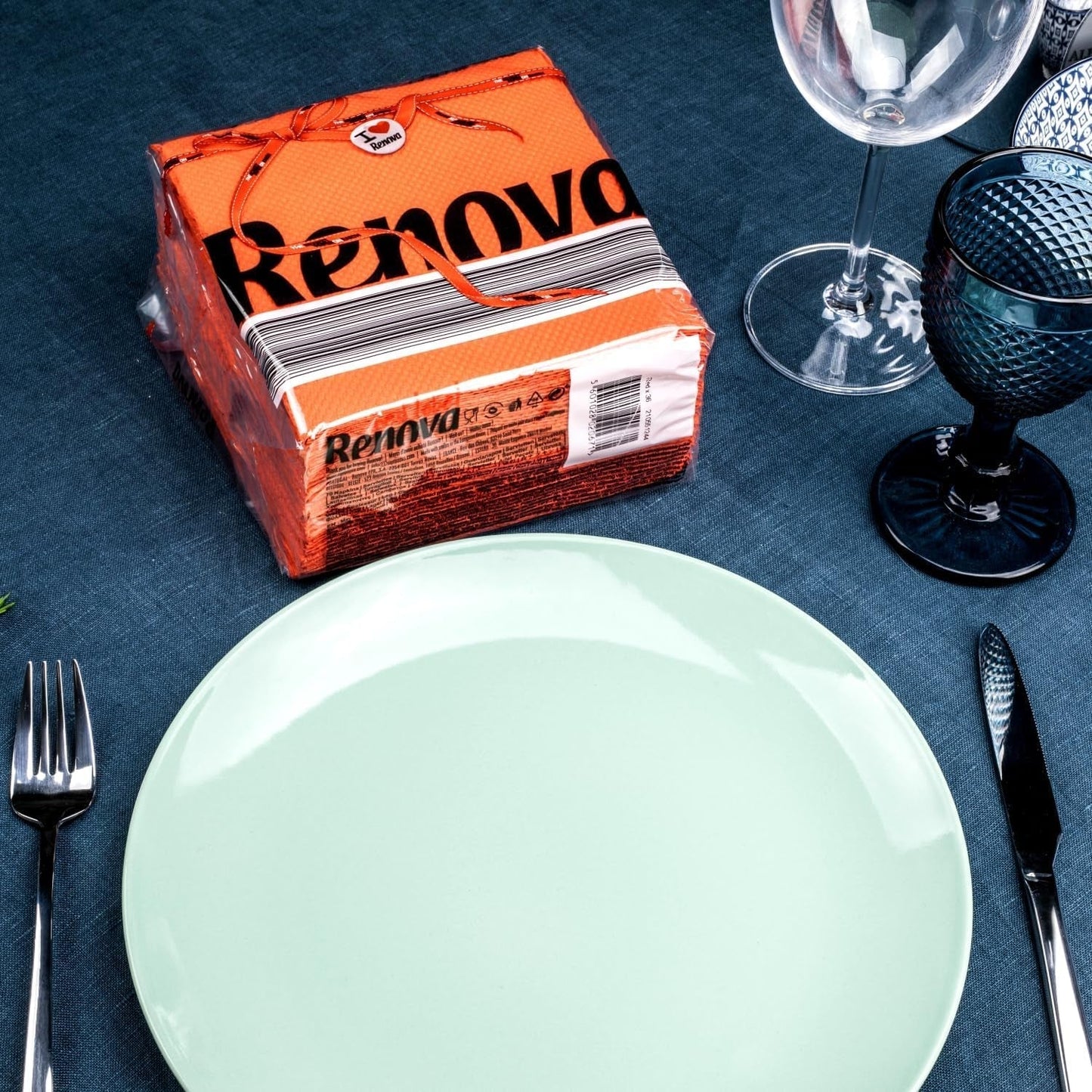 Renova Papirservietter, Red Label Orange - 70 servietter