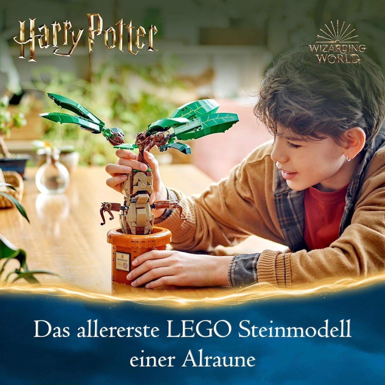 LEGO Harry Potter Magic Potion Plant: Mandrake, potteplantelegetøj, magisk gave til piger, drenge og alle fans, fantasifuldt legesæt til børn, boligdekoration 76433 Byggesæt Besuche den LEGO-Store