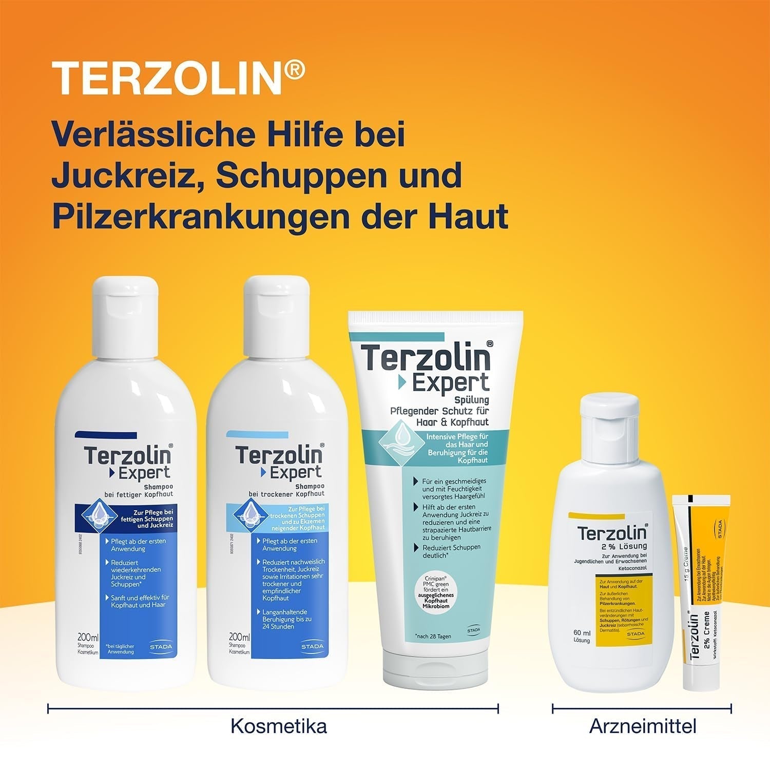 Terzolin Expert Shampoo til fedtet hovedbund og hår, anti-skæl, 200 ml brusebad og bad Terzolin