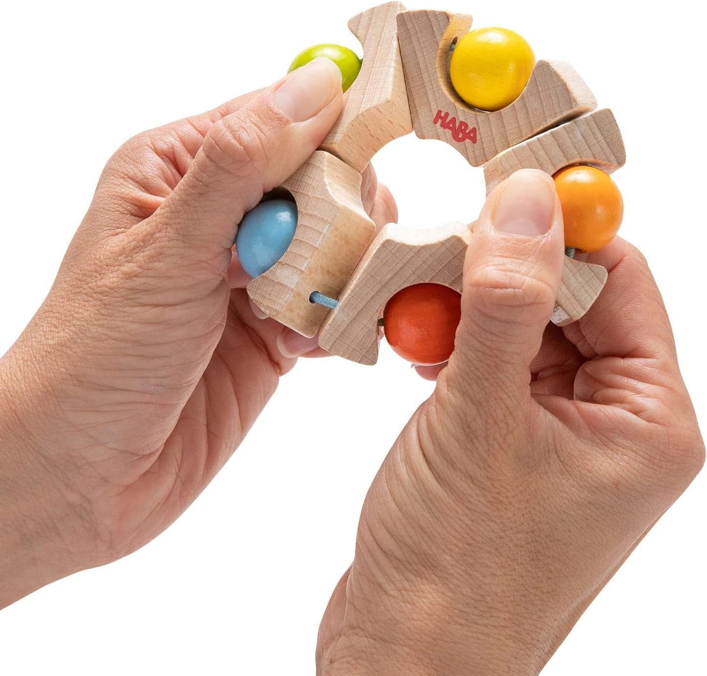 HABA 306692 - Fangelegetøj med kuglehjul, Fangstlegetøj fra 6 måneder, Fremstillet i Tyskland, Farverigt Bebe Toys Naty Shop
