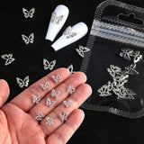 10 stykker legeret sommerfugl negle charms metal negle kunst vedhæng sten til diamanter negle ædelstene Negle smykker kunst dekorationer Negle kunst smykker fremstilling