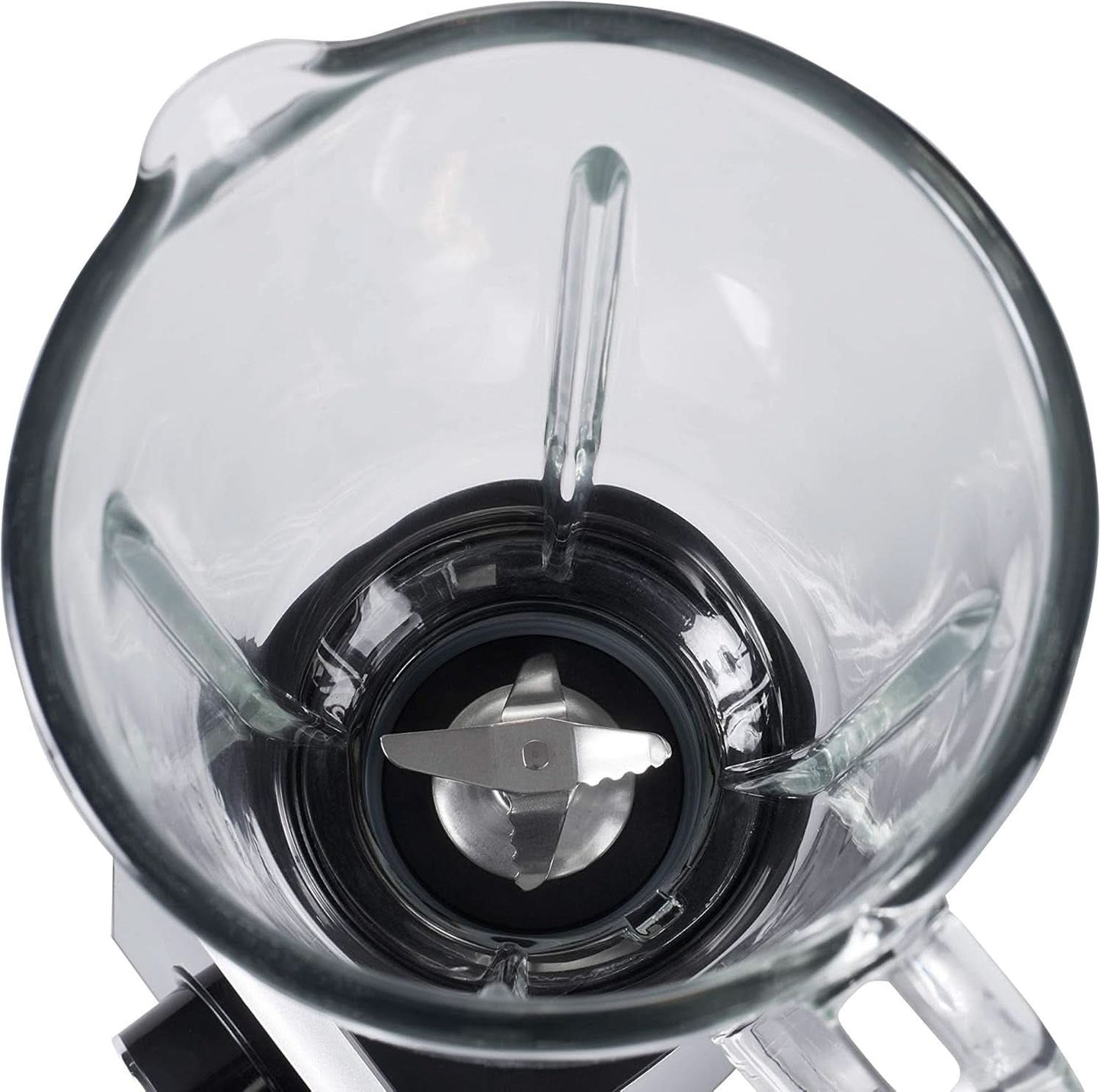 CR 4077 Standmixer Mit 1.5L Glasbeholdere, Smoothie Maker, Hochleistungsmixer, Mahlung, Eis-Zerkleinerung, Pulsfunktion, Edelstahlklingen, 2 Geschwindigkeiten, 1000W, Schwarz/Silber Kitchen Naty Shop