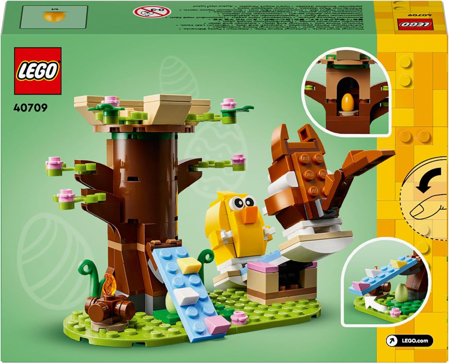 LEGO Spring Dyrelegeplads, Fugle- og Egernbyggesæt, Træhuslegesæt til børn, Gaveidé til 8-årige drenge og piger, Dyresæt, Dyrefigurer Legetøj 40709 Byggesæt Beuche den LEGO-Store