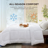 BEDSURE Quiltet Quilt Hel/Dronning (88"X88") Hvide dyner og dyner Naty Shop