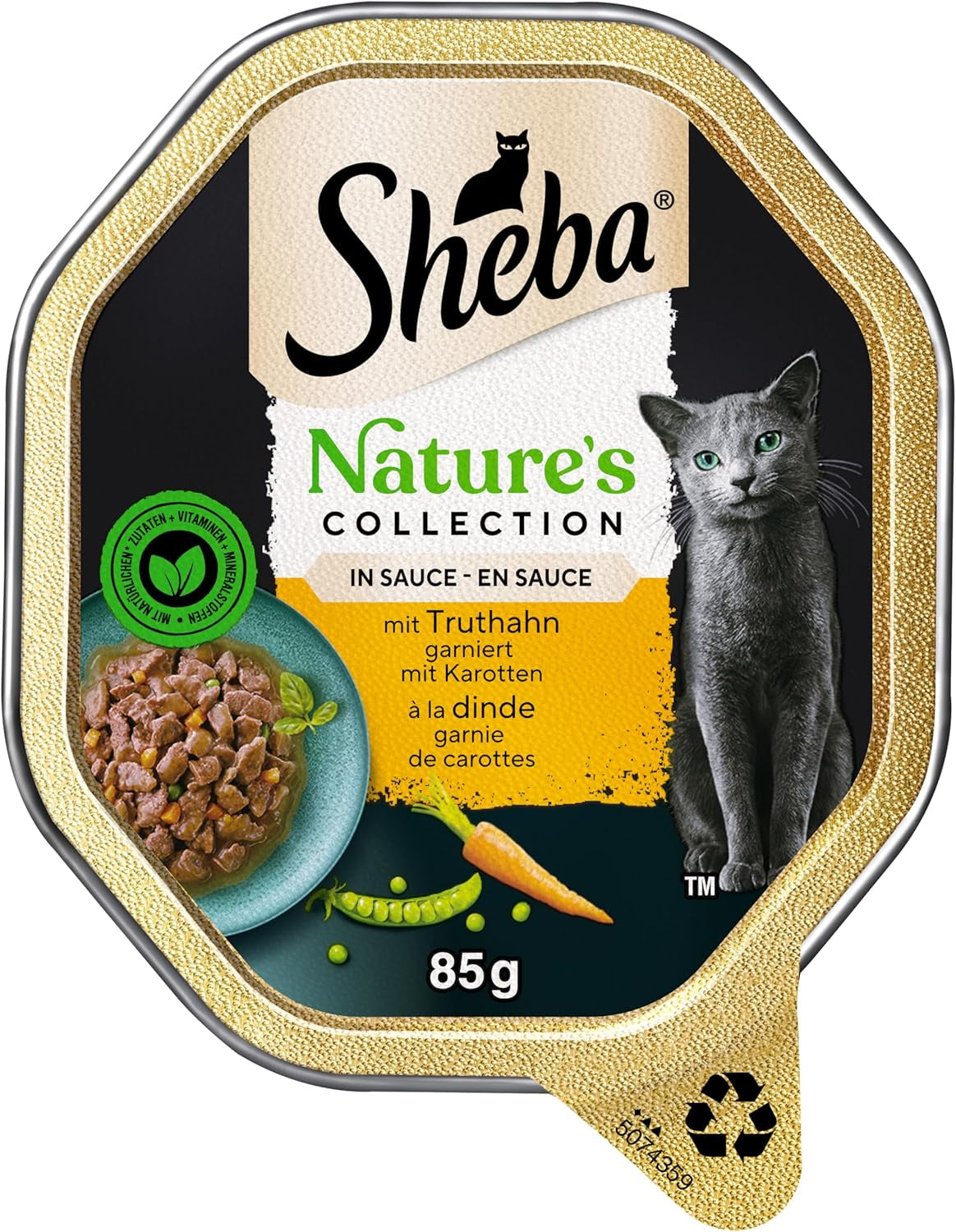 SHEBA Wet Cat Food, Nature's Collection i Tyrkietsauce, 2 x 11 x 85g