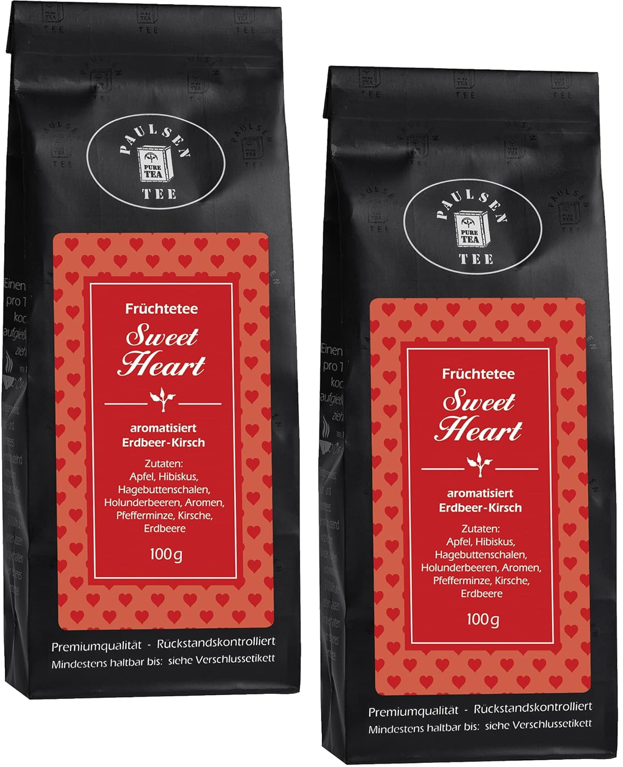 Sweet Heart 2 x 100 g Paulsen Tea Frugtte kontrolleret for rester