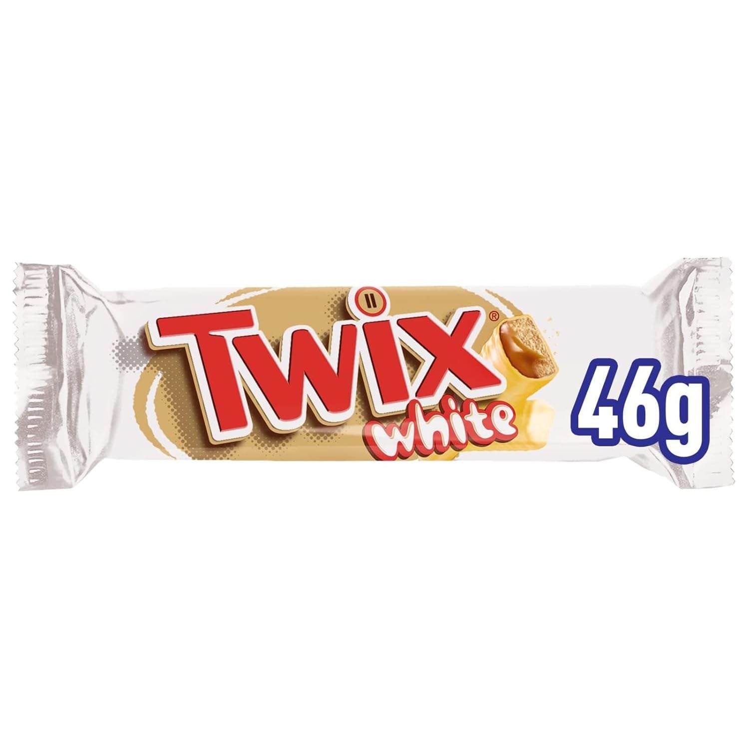 Twix hvide chokoladebarer | Karamel, kiks, hvid chokolade | Chokolade Multi Pack | 5 barer (5 x 46 g) (pakke med 5)