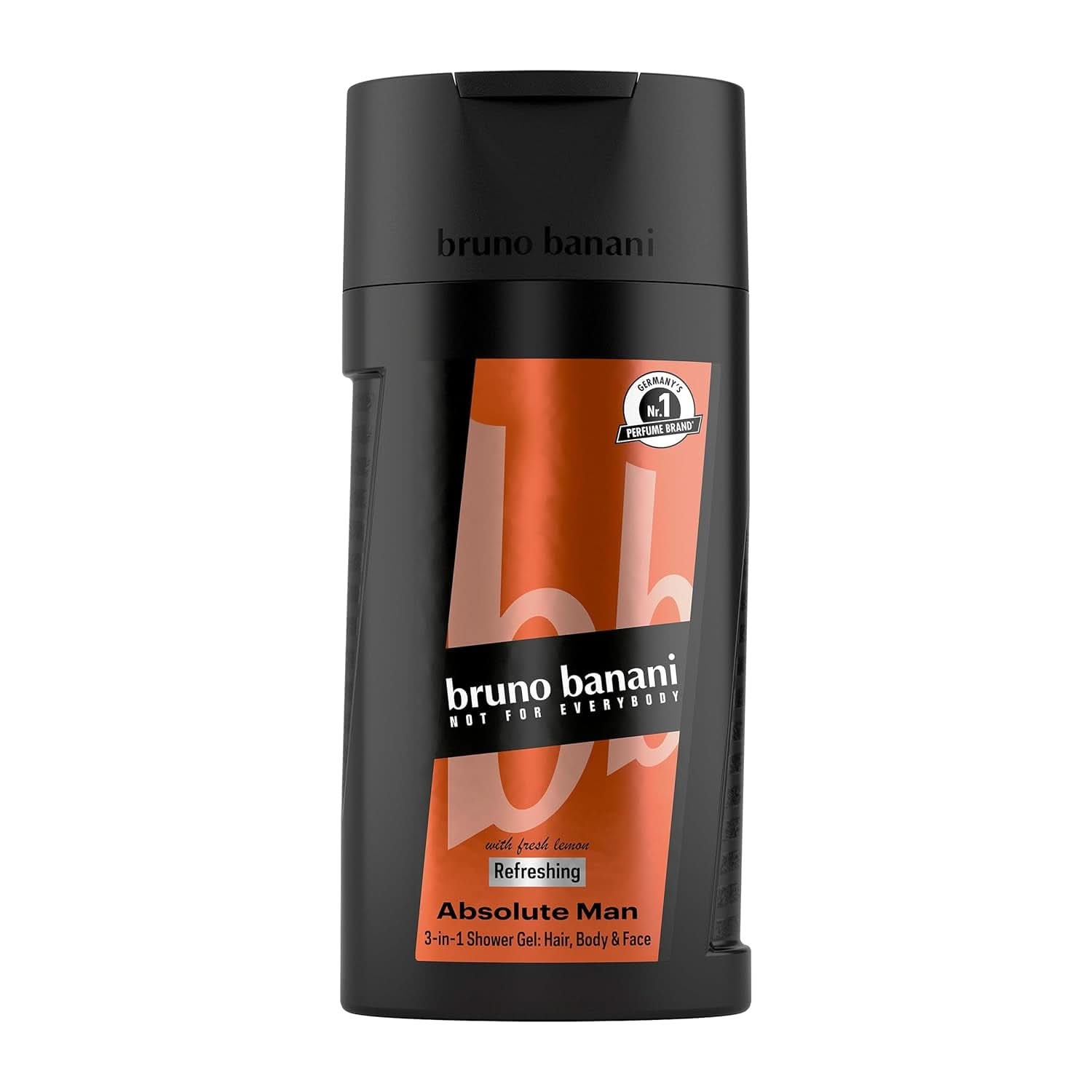 Bruno Banani Loyal Man 3 i 1 shower gel til krop, hår og ansigt, mænd, 250 ml Brusebad og bad Naty Shop 250 ml Sort peber