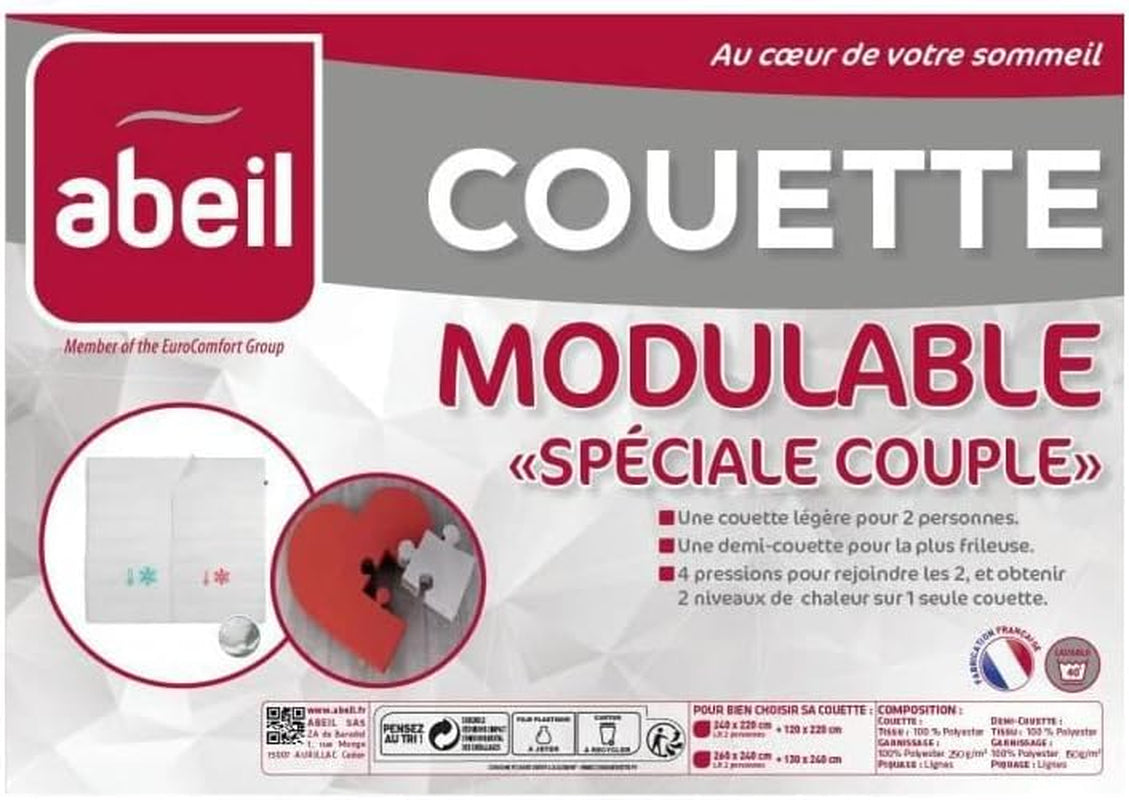 Abeil Couette Modulable Special Par 220 X 240 Cm Dyner og dyner Naty Shop