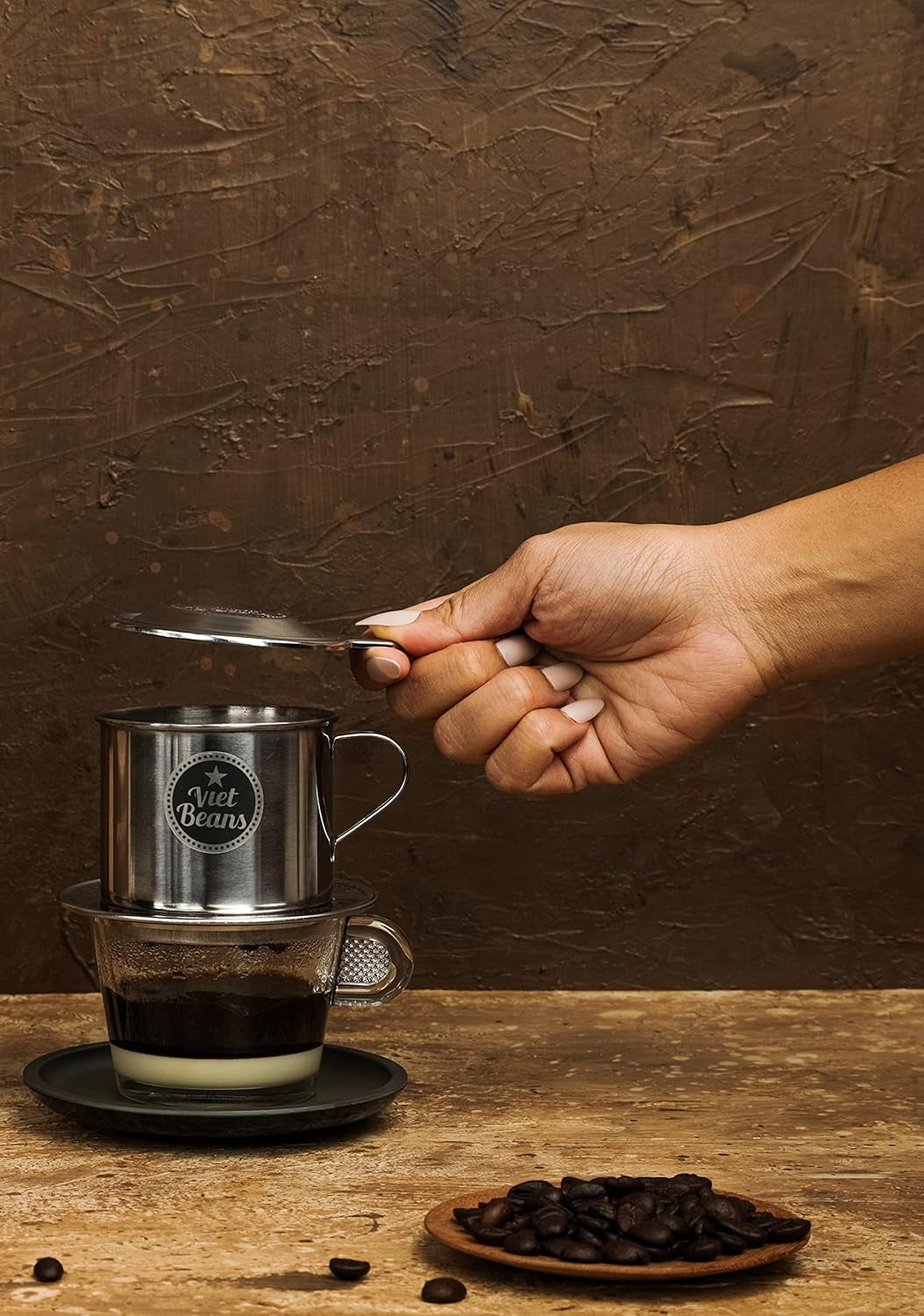 VietBeans KEO - Schokoladiger Kaffee - Ganze Kaffeebohnen - Geröstet i smør, whisky og rom - Intensiv Schoko-Geschmack - Aroma: Schokolade - 250g