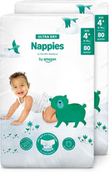 Amazon Ultra Dry Bleer, størrelse 1 (2-5 kg) - Månedlig æske, hvid, 96 antal (2 pakker af 48) (tidligere Mama Bear Brand, identisk produkt)