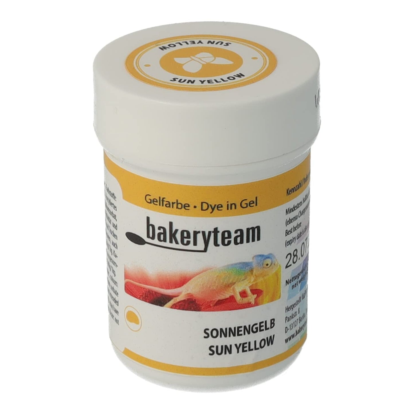 Bakeryteam Food Coloring Gel til glasur, lysegul, 35 g