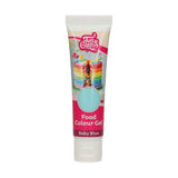 Madfarve Funcakes Gel Blue Baby: Højkoncentreret madfarve til dej, creme, fondant og marcipan. Nem dosering. Enkelt dråbe for at skabe levende farver. Halal. 30 g.