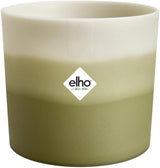 Rund gryde elho Farvegradient 16cm - til indendørs brug - 100% genbrugsplast - Ø 15,9 x H 14,7 - Grøn/Bambusgrøn
