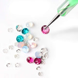 Nail Rhinestones med prikkeværktøj, 3D-negledekoration, negleglitterstensæt, neglekunstglitter, negletilbehør Negledesign med pincet