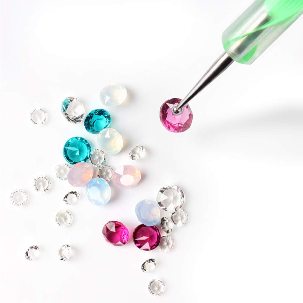 Nail Rhinestones med prikkeværktøj, 3D-negledekoration, negleglitterstensæt, neglekunstglitter, negletilbehør Negledesign med pincet