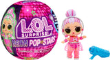 L.O.L. Overraskelse! Neon Pop Stars Tots - 1 sort lys magisk overraskelsesdukke, blind indpakning, 7 samledukker, hver med neonmærkater og tilbehør, gave til børn 4+ Naty Shop Dolls Standardtitel