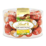 Lindt Chokoladeæg Sortiment | 450 g pose | 9x LINDOR mælkechokolade, 8x Nougat, 8x Cresta | Forskellige farvede chokoladeæg til påske | Påskechokolade | Gave af chokolade | Dejlige påskeæg