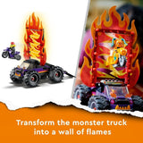 LEGO 60339 City Stuntz Stuntz Show Double Looping Sæt, inkl. rampe, monstertruck, 2X motorcykel og 7 minifigurer, legetøj til børn over 7 år Byggesæt Besuche den LEGO-Store