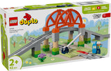 LEGO DUPLO Bybanebro og spor - Udvidelsessæt, Gave til børn fra 2 år, Bygge- og genopbygningssæt, Udviklingssæt til børnehaver, Pædagogisk legetøj 10426 Byggesæt Besuche den LEGO-Store