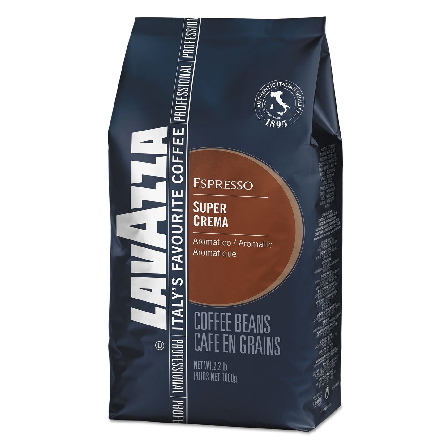 Lavazza Espresso Super Crema kaffe, hele bønner, malet kaffe, 1000g