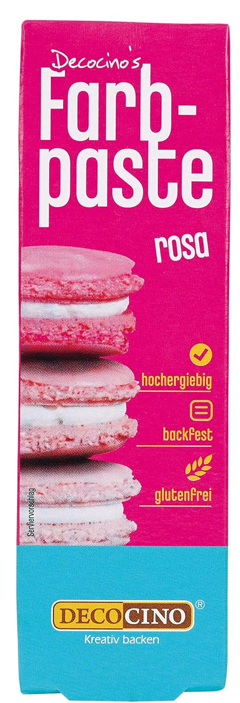 DECOCINO pink farvepasta - 20 g - Madfarve, ideel til farvning af kager, fondant og cremer - Fri for azofedtsyrer og gluten