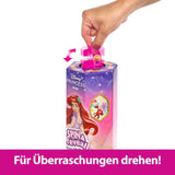 Mattel Disney Princess Ariel Spin & Reveal Fashion Dukkesæt med 11 overraskelser, inklusive 5 tilbehør, 5 klistermærker og en legescene inspireret af filmen HTV88