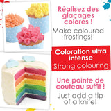 Scrapcooking - Sæt med 3 pulvermadfarve - Rød Gul Blå - Madfarve til bagning, kager, småkager, småkager, dej, fondant, regnbuekage - 4011
