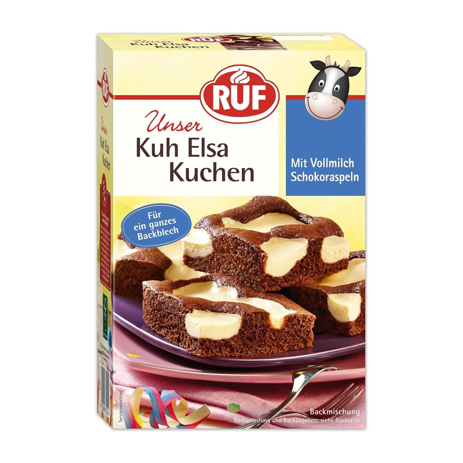 RUF Kagemix, forskellige farver Glasurer og Decor Naty Shop 775 gram Elsa kage