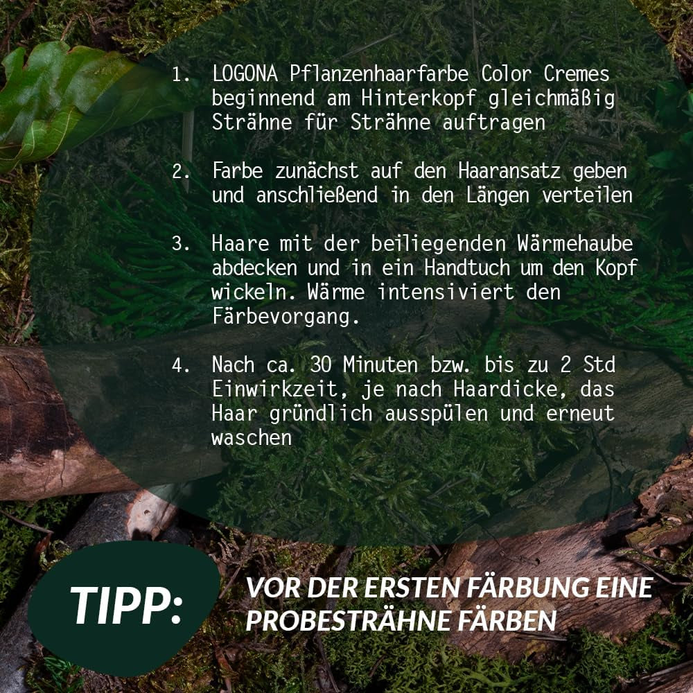 LOGONA Natural Cosmetics Plant Hair Color Cream 240 Nougat Brown, Naturlig farvestof til brunt hår med henna, farvecreme til brune toner, farvning til mørkt hår, 150ml Hårfarve Naty Shop