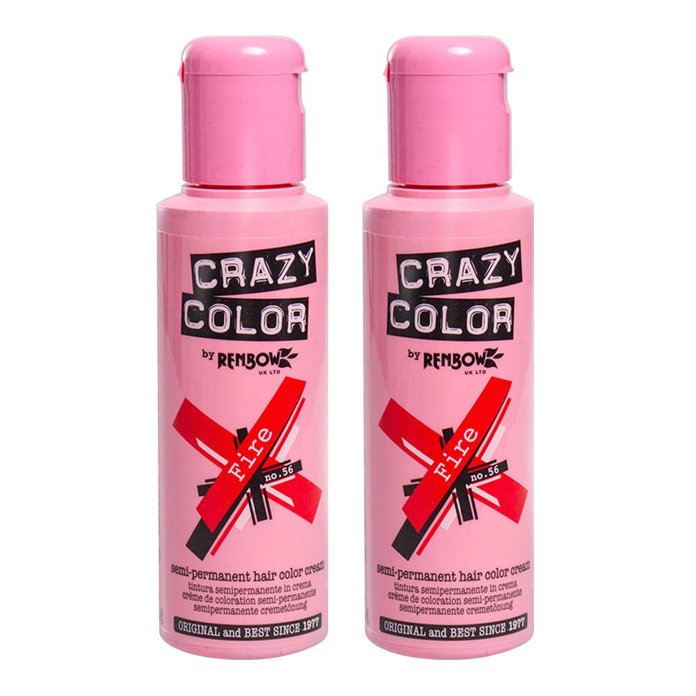GO TOXIC UV semi-permanent hårfarvecreme, 100 ml (1 pakke) Naty Shop Rød hårfarve 100 Ml (2 pakke)