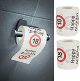 Sæt med 4 toiletpapir "Tillykke med 40 års fødselsdagen" │40 års fødselsdag 24 meter 2-stoffer 180Gr/Qm │ Toiletpapir motiv toiletpapir (4 X toiletpapir 40)