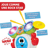 Chicco 00009820100000 Mi First trommesæt med lys og lyde, 3 spilletilstande Musikinstrument med batteri til børn, flerfarvet, stor Jucarii Bebe Naty Shop