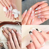 6 stk neglebørster med hætte Nail UV Gel Akryl neglebørste Nail Gel Brush Delvis Nail Art børstesæt