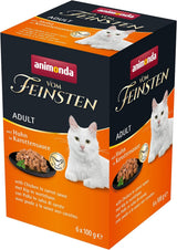 Animonda vom Feinsten våd kattefoder med kylling i gulerodssauce (6 x 100g), kornfri, sukkerfri våd kattefoder med friske og kødfulde ingredienser