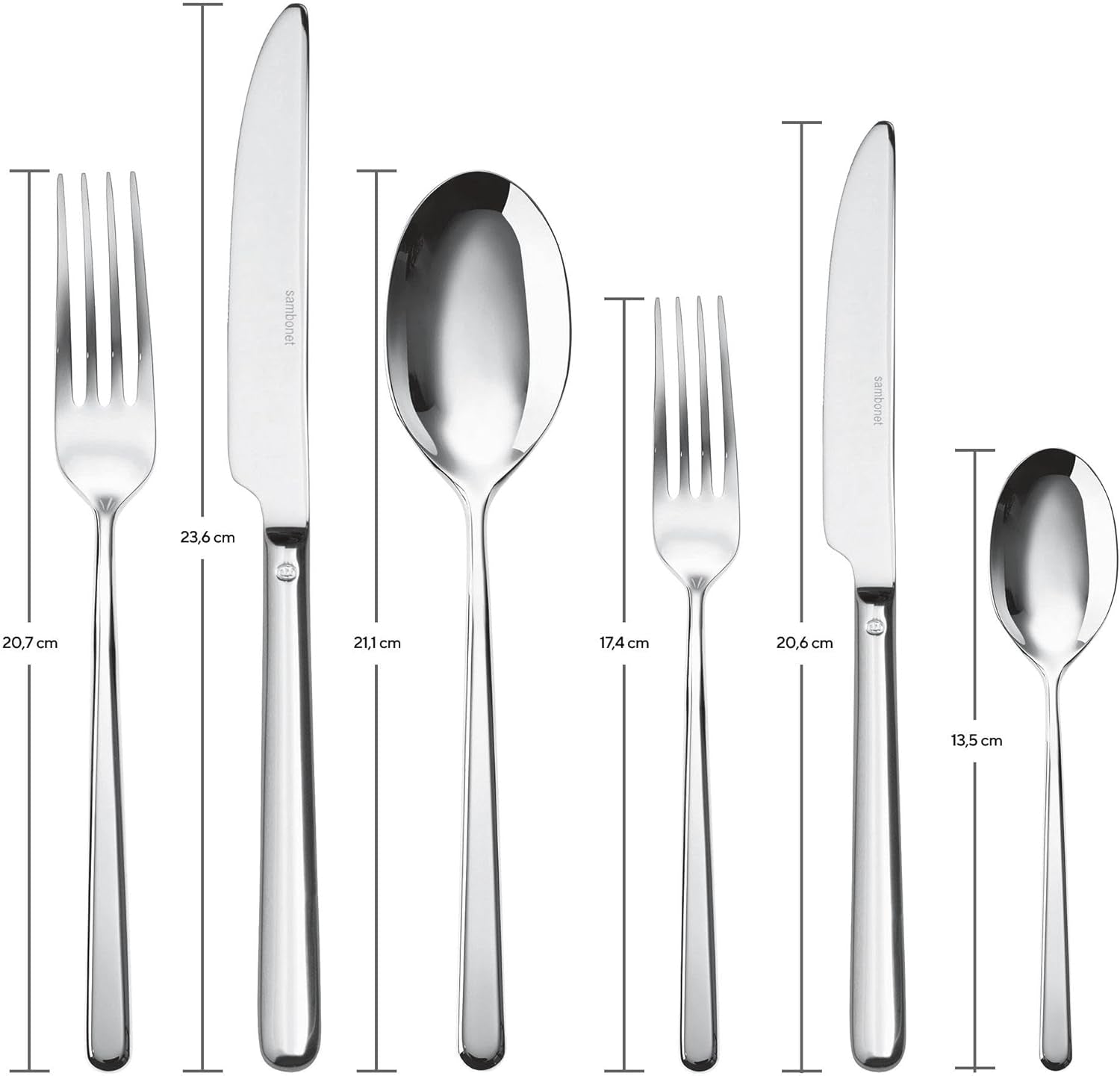 Sambonet 52513-83 Bestik 36 stykker, Rustfrit stål Køkken Naty Shop