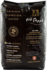 Café Crème Kaffeebohnen, würzig, kräftig, intensiv og gehaltvoll, Arabica og Robusta, Schweizer Trommelröstung, ganze Bohnen für Volllautomaten Schümli Royal 1 kg