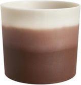 elho Rund potte med farvegradient 16 cm - Indendørs urtepotter - 100% genbrugsplast - Ø 15,9 x H 14,7 - Brun/Cederbrun
